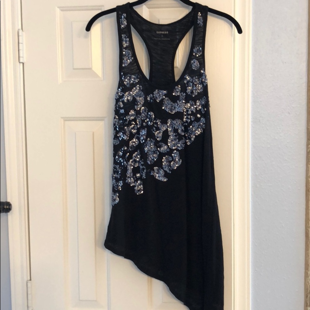 Sequined Racerback Express Top - Small